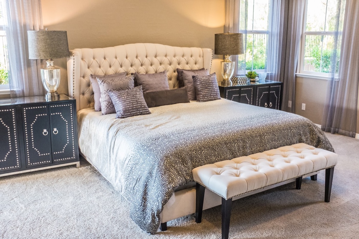 Bright new suite addition with vaulted ceiling and large windows